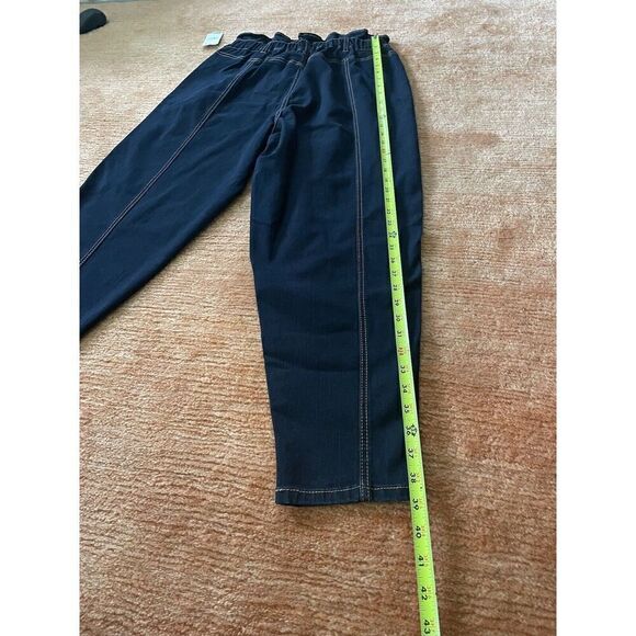 "Vintage America "Jeans Pants Denim Paperbag Waist 80s Retro Size 12 Dark Blue - Picture 4 of 10